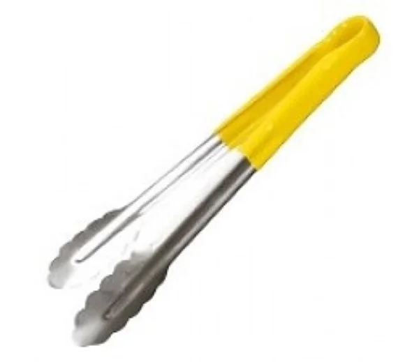 Pince à servir manche silicone 250mm jaune