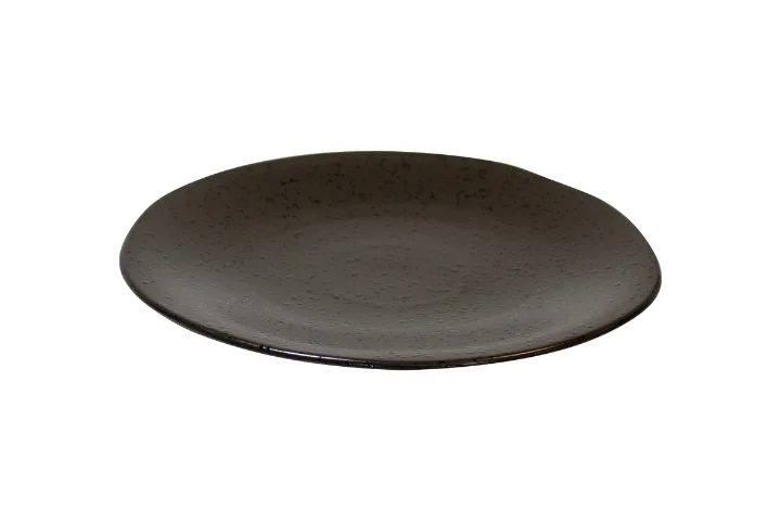 Q Authentic Plaque noire mouchetée 28,5 cm