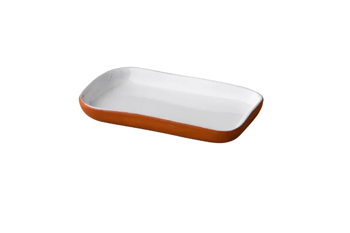 Stoneheart snack tapas bord 15 x 8,5 cm wit