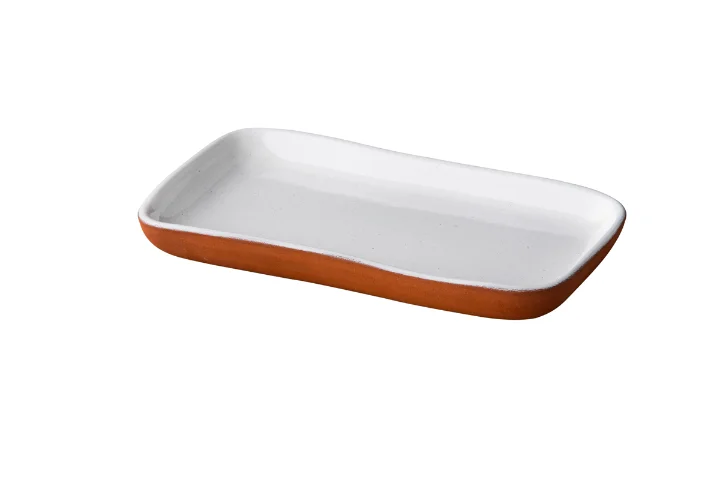 Stoneheart snack tapas bord 19 x 11,2 cm wit