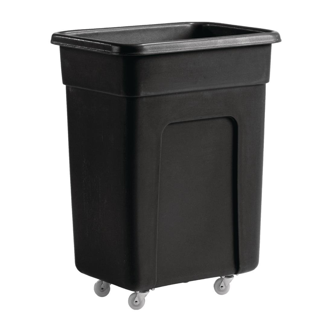 Zwarte polyethyleen trolley klein 79,5(H) x 66(B) x 45,5(D)cm