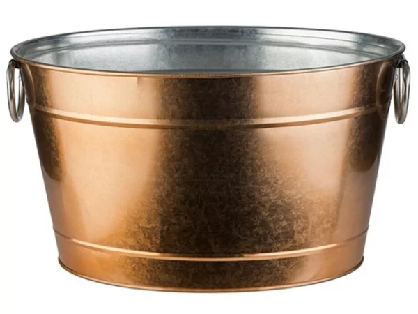 Seau à champagne Tin copper look  L400xB280xH220mm 11L